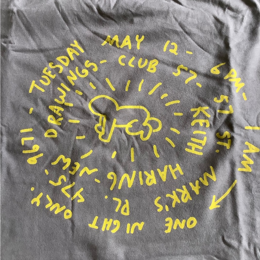 Uniqlo Gray NYC Pop Icons Tee with Yellow Graphic